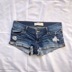Hollister Distressed Blue Jean Shorts